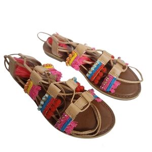 Steve Madden | Alisa Colorful Tassel Gladiator Sandal Size 7